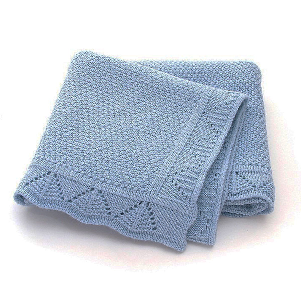 baby knitted blanket blue