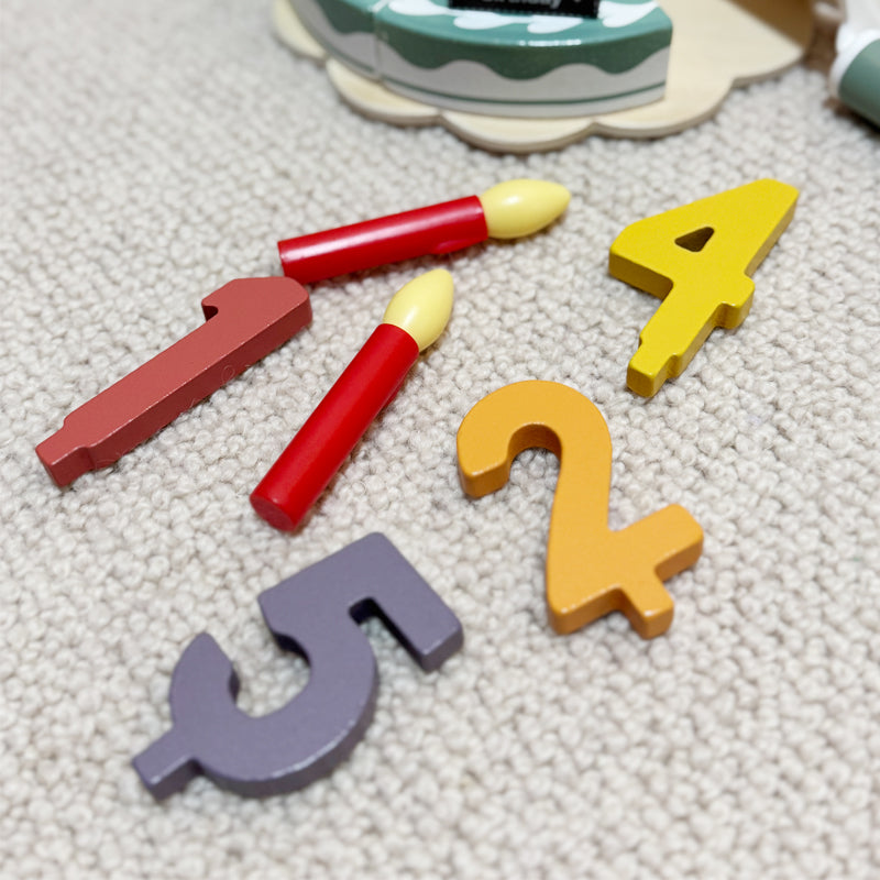 Wooden Role Play Toy Birthday Cake Pretend Play Kitchen Toy