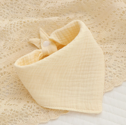 personalised cotton baby bib yellow