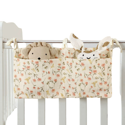 Floral-crib-organizer-pink