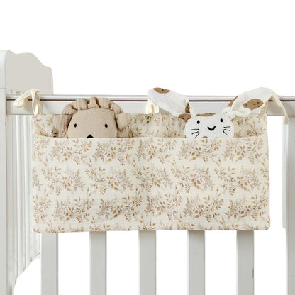 Floral-crib-organizer-beige